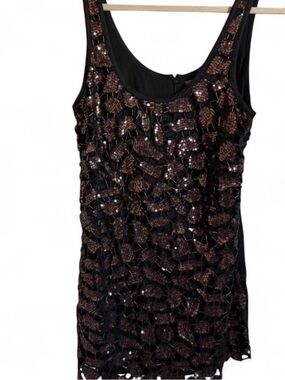 Black and Brown Sequin Dress